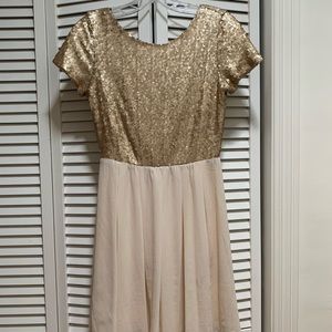 Gold/Ivory Forever 21 Dress